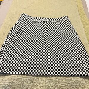 Zara Black and White Pencil Mini Skirt Casual